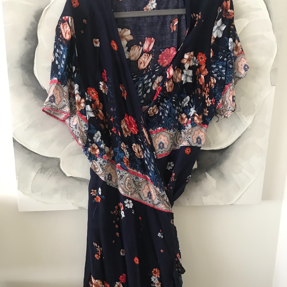 Flowery Summer Wrap Dress